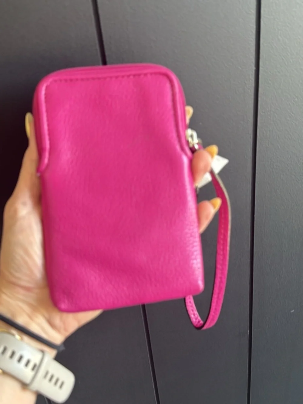 COACH Hot Pink Leather Wristlet Pouch